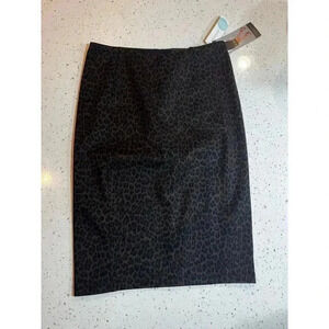 Liverpool Los Angelas stretchy pencil skirt cheetah print NWT size 4